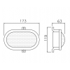 Aplique LED de pared oval de policarbonato, 10W, IP44